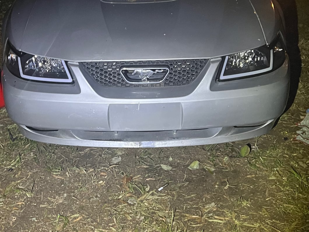 Raxiom Axial Series Headlights with LED Bar; Black Housing; Clear Lens (99-04 Mustang)