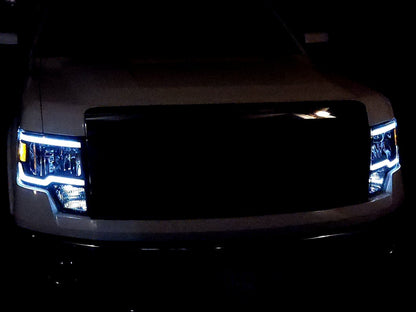 Raxiom Axial Series Headlights with Sequential LED Bar; Black Housing; Clear Lens (09-14 F-150 w/ Factory Halogen Headlights)