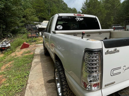 Raxiom LED Tail Lights; Chrome Housing; Clear Lens (03-06 Silverado 1500 Fleetside)