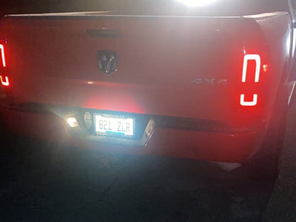 Raxiom Axial Series LED Tail Lights; Black Housing; Smoked Lens (09-18 RAM 1500 w/ Factory Halogen Tail Lights)