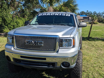 Raxiom Axial Series Headlights with LED Bar; Black Housing; Clear Lens (07-13 Sierra 1500)