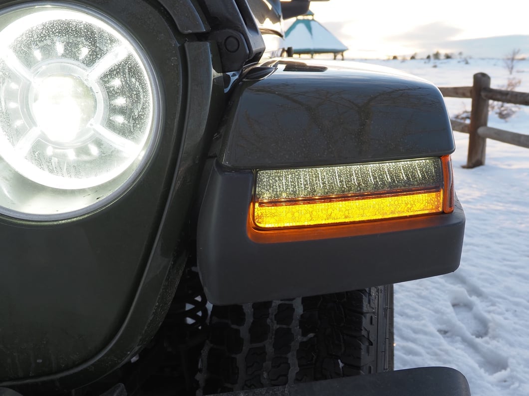 Raxiom Axial Series Sequential Turn Signal LED Side Marker Lights; Smoked (18-25 Jeep Wrangler w/ Factory Halogen Light Package)