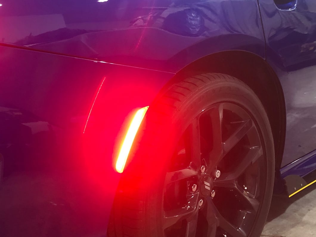 Raxiom Axial Series LED Side Marker Lights; Clear (15-23 Charger, Excluding Widebody)