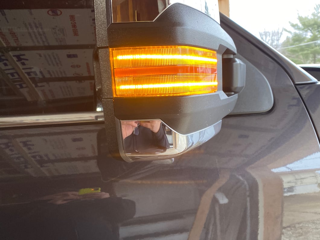 Raxiom Axial Series Dual-Row Amber LED Tow Mirror Lights; Clear (15-19 Sierra 2500 HD)