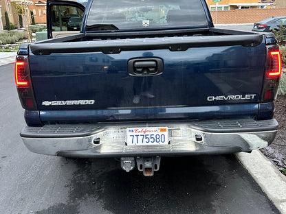 Raxiom Axial Series LED Tail Lights; Black Housing; Smoked Lens (03-06 Silverado 1500)