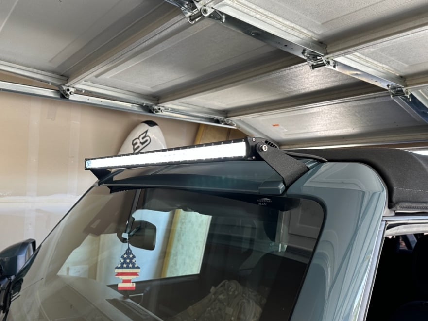 Raxiom Axial Series 40-Inch 240w White/Amber Combo LED Light Bar with Windshield Mounting Brackets (21-25 Bronco)