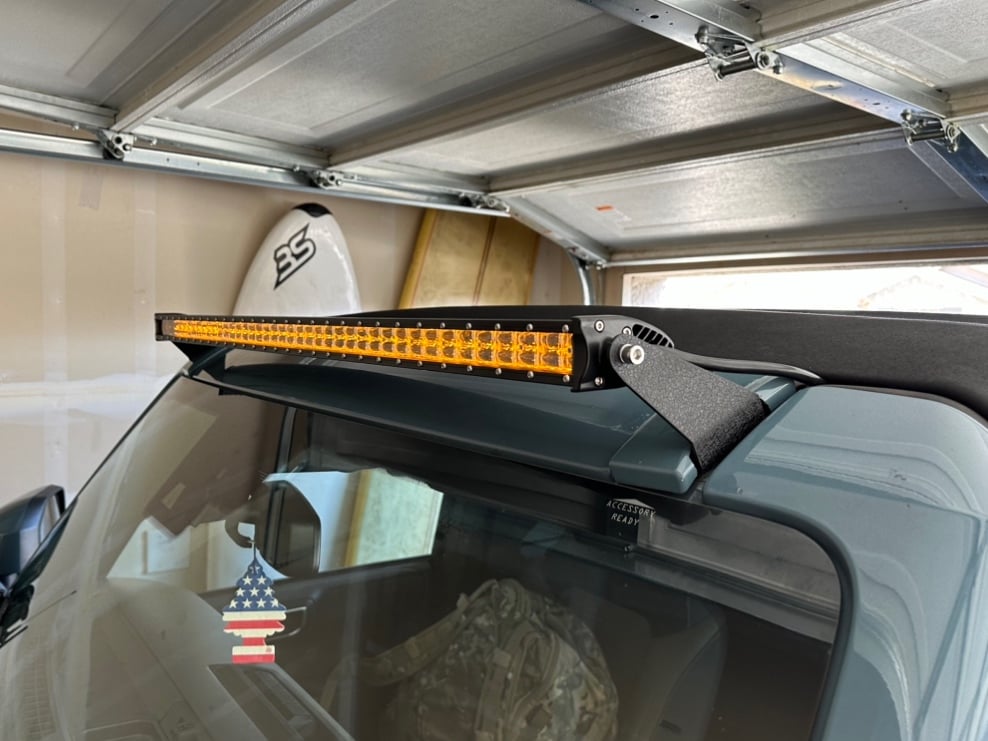 Raxiom Axial Series 40-Inch 240w White/Amber Combo LED Light Bar with Windshield Mounting Brackets (21-25 Bronco)