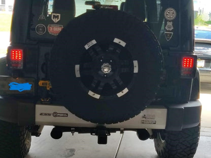 Raxiom Axial Series Lux LED Tail Lights; Black Housing; Clear Lens (07-18 Jeep Wrangler JK)