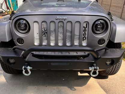Raxiom Axial Series Nighthawk LED Fog Lights (07-18 Jeep Wrangler JK; 18-25 Jeep Wrangler JL Sahara, Rubicon w/ Plastic Bumper)