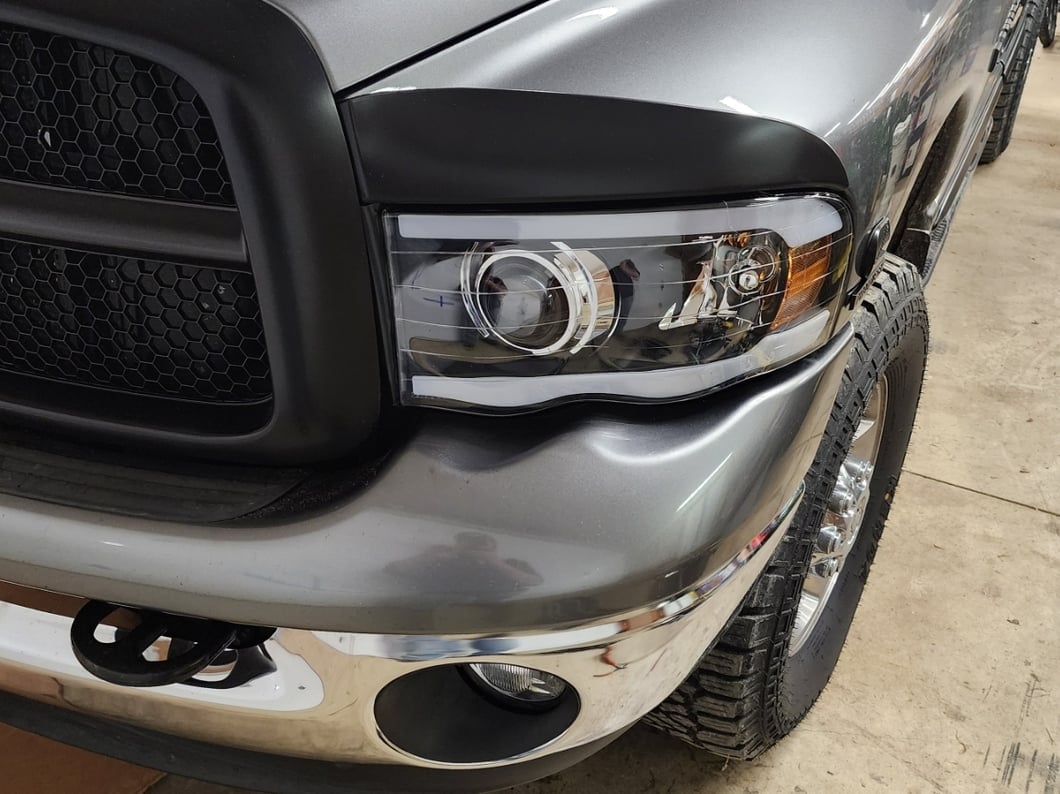 Raxiom Axial Series LED Projector Headlights; Black Housing; Clear Lens (03-05 RAM 2500)