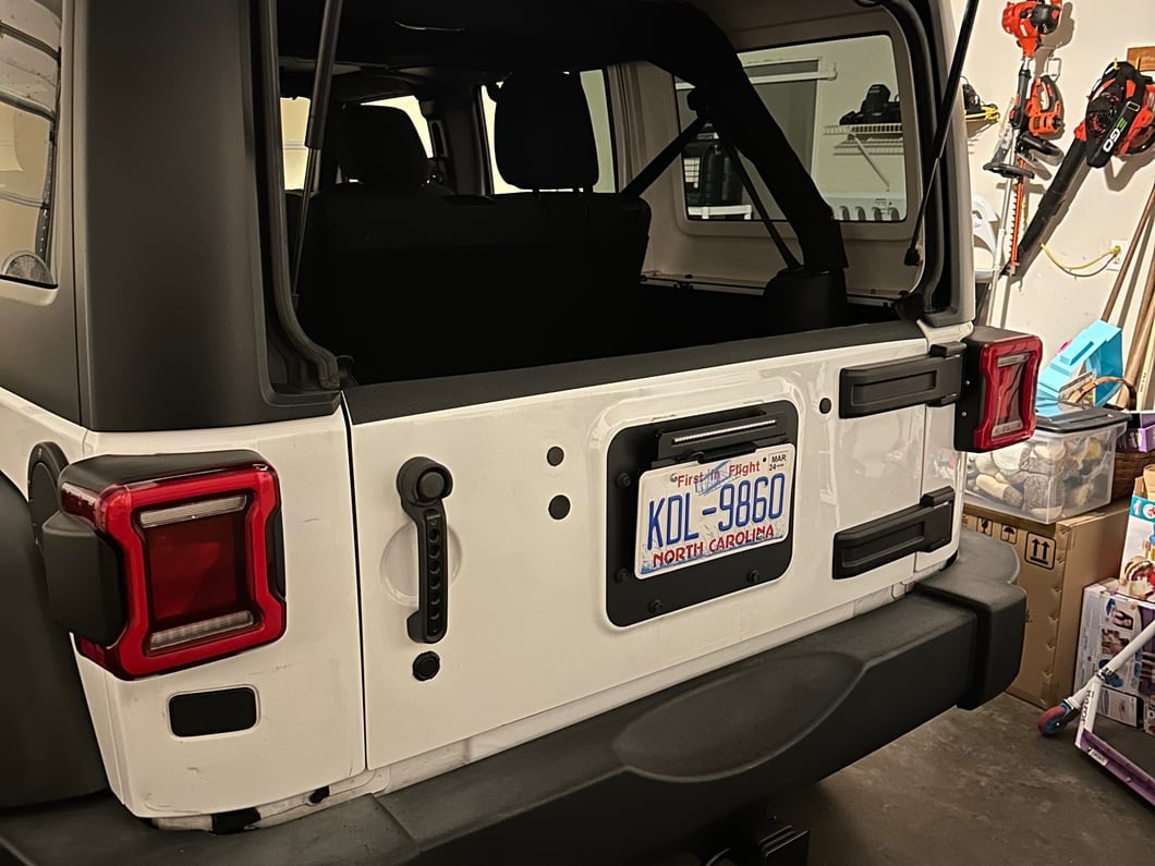 Raxiom Axial Series JL Style LED Tail Lights; Black Housing; Red Lens (07-18 Jeep Wrangler JK)