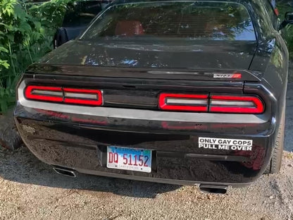 Raxiom LED Tail Lights; Black Housing; Red Lens (08-14 Challenger)