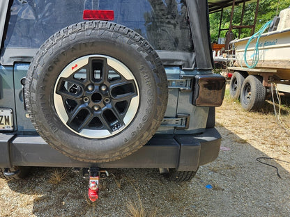 Raxiom Axial Series Carver LED Tail Lights; Black Housing; Smoked Lens (07-18 Jeep Wrangler JK)