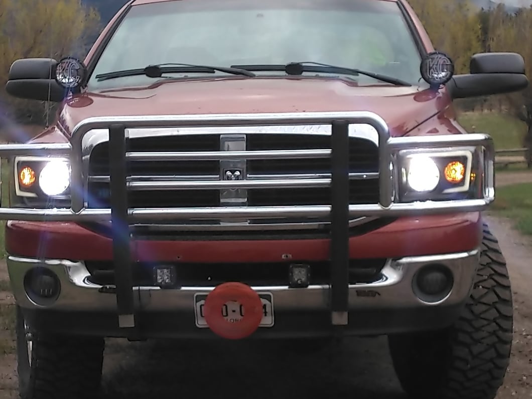 Raxiom Axial Series LED DRL Projector Headlights; Black Housing; Clear Lens (06-09 RAM 2500)