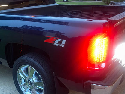 Raxiom LED Tail Lights; Chrome Housing; Red/Clear Lens (07-13 Silverado 1500)