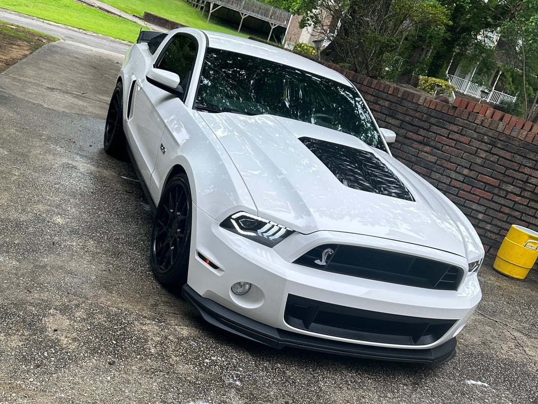 Raxiom LED Projector Headlights; Black Housing; Clear Lens (10-12 Mustang w/ Factory Halogen Headlights)
