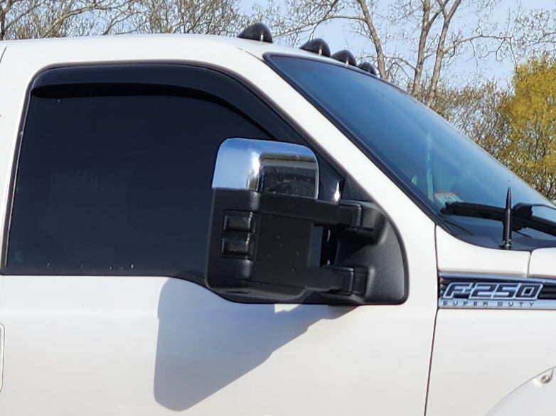 Raxiom Axial Series LED Sequential Switchback Side Mirror Marker Lamps; Smoked (11-16 F-250 Super Duty)