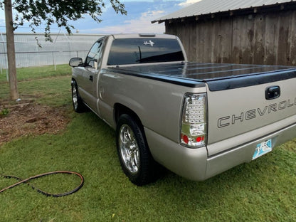 Raxiom LED Tail Lights; Chrome Housing; Clear Lens (03-06 Silverado 1500 Fleetside)