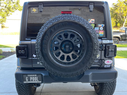 Raxiom Axial Series Linear LED Tail Lights; Black Housing; Smoked Lens (18-25 Jeep Wrangler JL w/ Factory Halogen Tail Lights & w/o Blind Spot Detection)