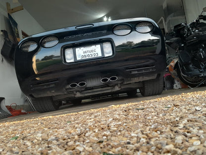 Raxiom Axial Series LED Tail Lights; Chrome Housing; Smoked Lens (97-04 Corvette C5)