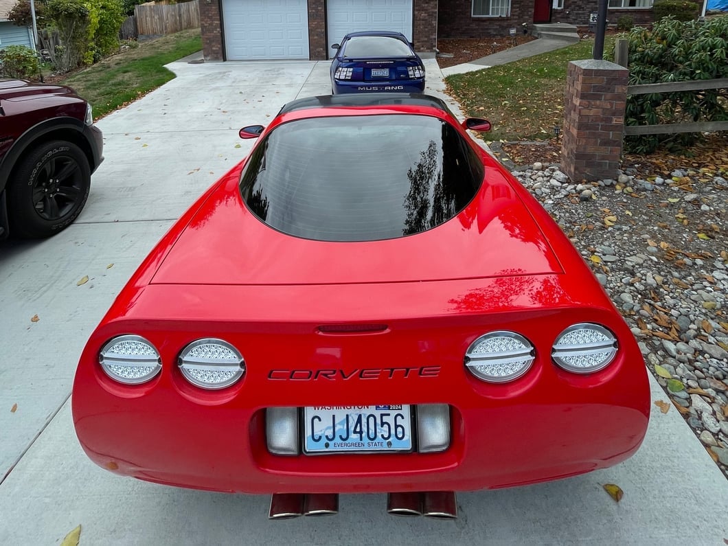 Raxiom Axial Series LED Tail Lights; Chrome Housing; Clear Lens (97-04 Corvette C5)