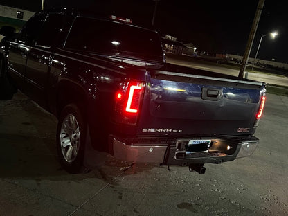Raxiom Axial Series C-Tube LED Tail Lights; Black Housing; Clear Lens (07-13 Sierra 1500)