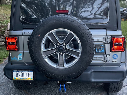 Raxiom Axial Series Linear LED Tail Lights; Black Housing; Smoked Lens (18-25 Jeep Wrangler JL w/ Factory Halogen Tail Lights & w/o Blind Spot Detection)