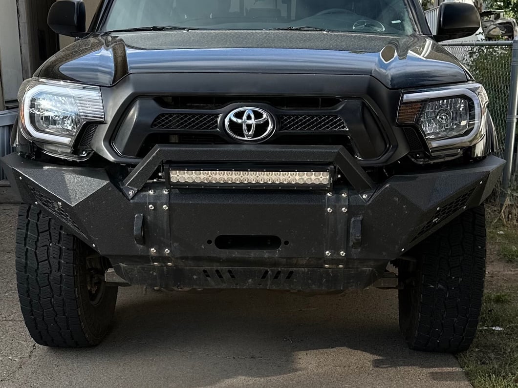 Raxiom Axial Series Headlights with LED Bar; Black Housing; Clear Lens (12-15 Tacoma)