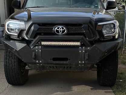 Raxiom Axial Series Headlights with LED Bar; Black Housing; Clear Lens (12-15 Tacoma)