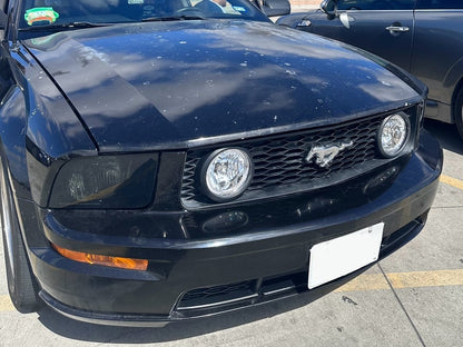 Raxiom Axial Series OEM Style Replacement Headlights; Chrome Housing; Smoked Lens (05-09 Mustang w/ Factory Halogen Headlights, Excluding GT500)
