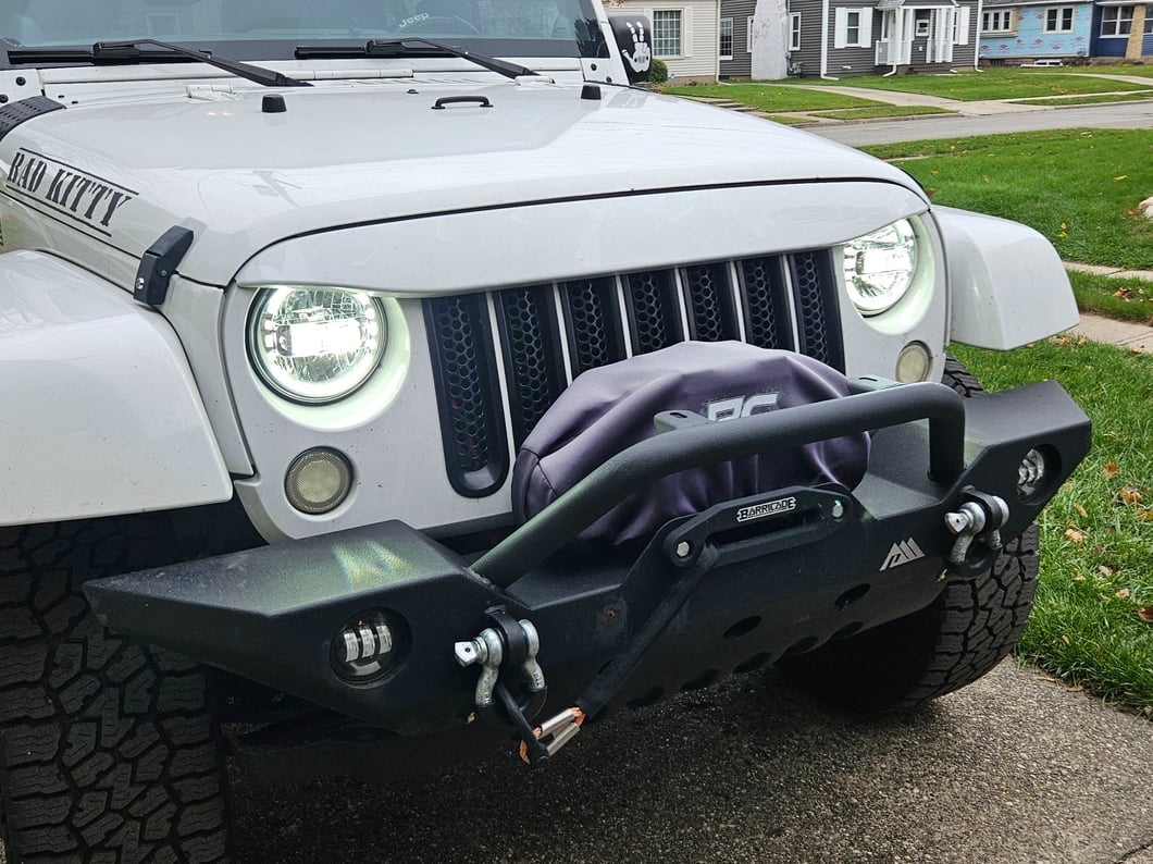 Raxiom Axial Series 7-Inch LED Headlights with DRL; Chrome Housing; Clear Lens (97-18 Jeep Wrangler TJ & JK)