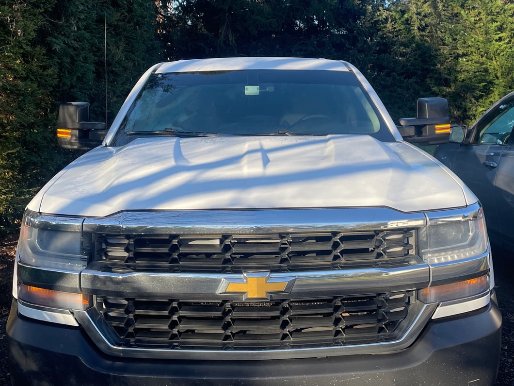 Raxiom Axial Series Dual-Row Amber LED Tow Mirror Lights; Clear (14-18 Silverado 1500)
