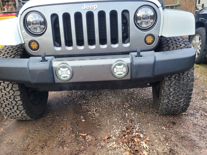 Raxiom Axial Series 4-Inch LED Fog Lights; Clear (07-18 Jeep Wrangler JK)