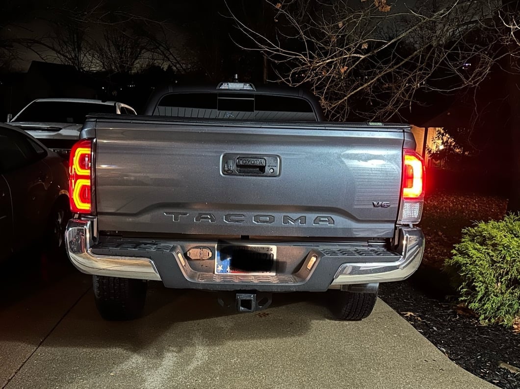 Raxiom Deuce LED Tail Lights; Black Housing; Smoked Lens (16-23 Tacoma)