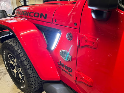 Raxiom LED Fender Vent Lighting with DRL and Turn Signal (18-25 Jeep Wrangler JL)