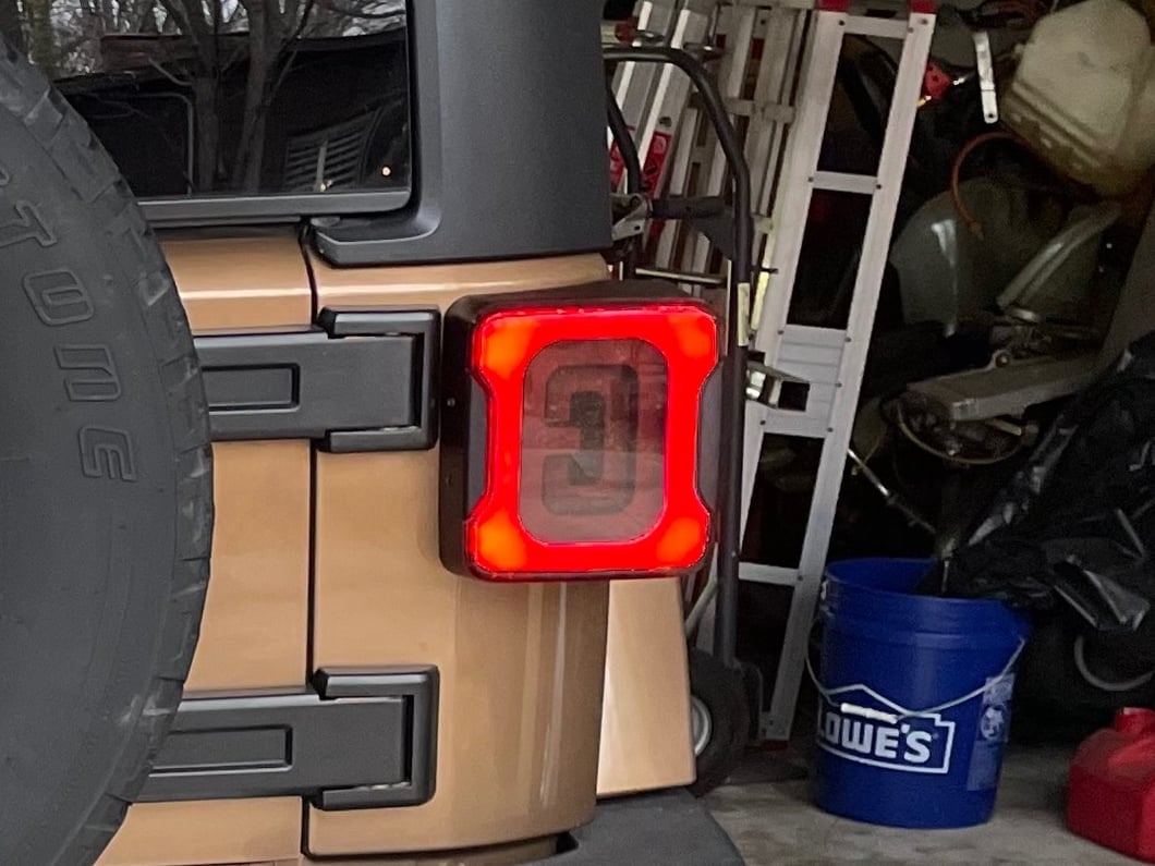 Raxiom Axial Series LED Tail Lights; Black Housing; Smoked Lens (07-18 Jeep Wrangler JK)