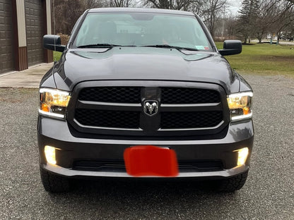 Raxiom Axial Series Headlights with LED Bar; Black Housing; Clear Lens (09-18 RAM 1500 w/ Factory Halogen Non-Projector Headlights)