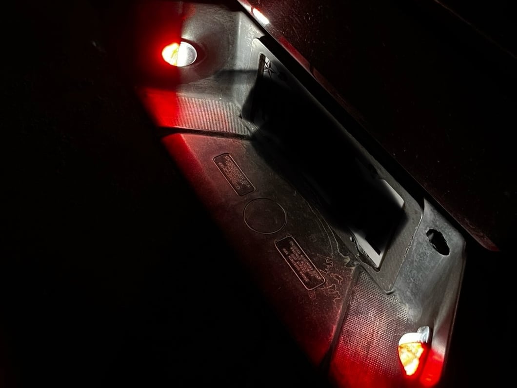 Raxiom Axial Series LED License Plate Lamps; Red and White (10-14 F-150)