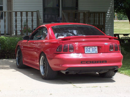 Raxiom Tail Lights; Black Housing; Smoked Lens (96-98 Mustang)