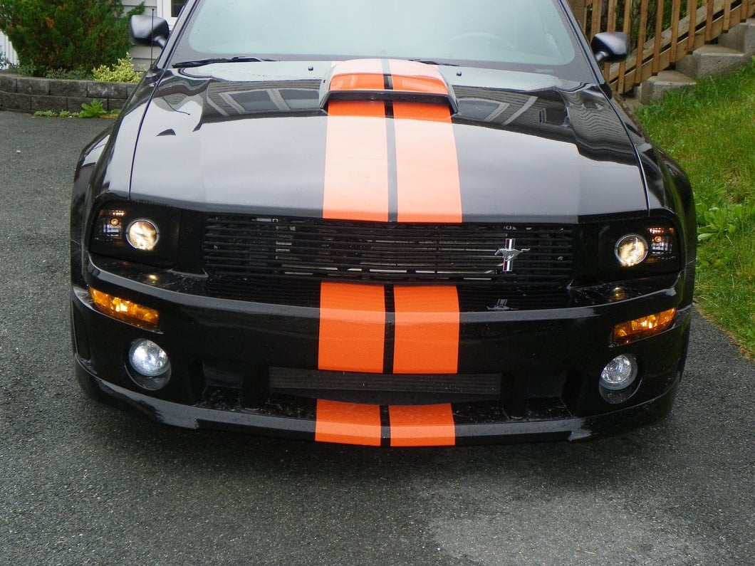Raxiom 2010 Style LED Halo Headlights; Black Housing; Smoked Lens (05-09 Mustang w/ Factory Halogen Headlights, Excluding GT500)