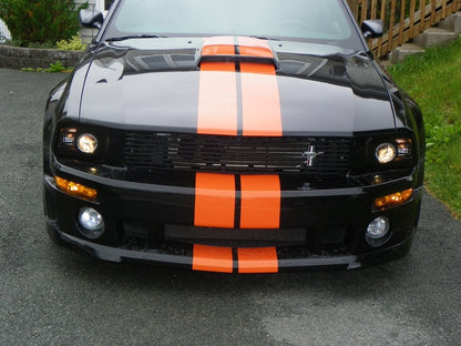Raxiom 2010 Style LED Halo Headlights; Black Housing; Smoked Lens (05-09 Mustang w/ Factory Halogen Headlights, Excluding GT500)