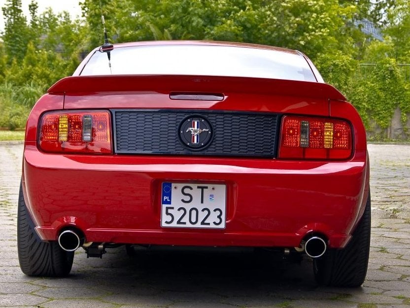 Raxiom Coyote Tail Lights; Chrome Housing; Red/Clear Lens (05-09 Mustang)