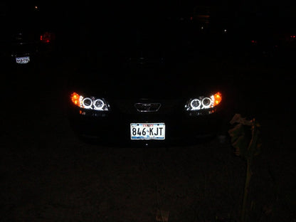 Raxiom Axial Series Projector LED Headlight and LED Tail Light Combo; Chrome (99-04 Mustang, Excluding Cobra)