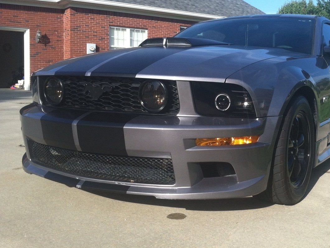 Raxiom 2010 Style LED Halo Headlights; Black Housing; Smoked Lens (05-09 Mustang w/ Factory Halogen Headlights, Excluding GT500)