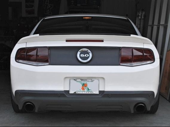 Raxiom Aero Tail Lights; Black Housing; Smoked Lens (10-12 Mustang)
