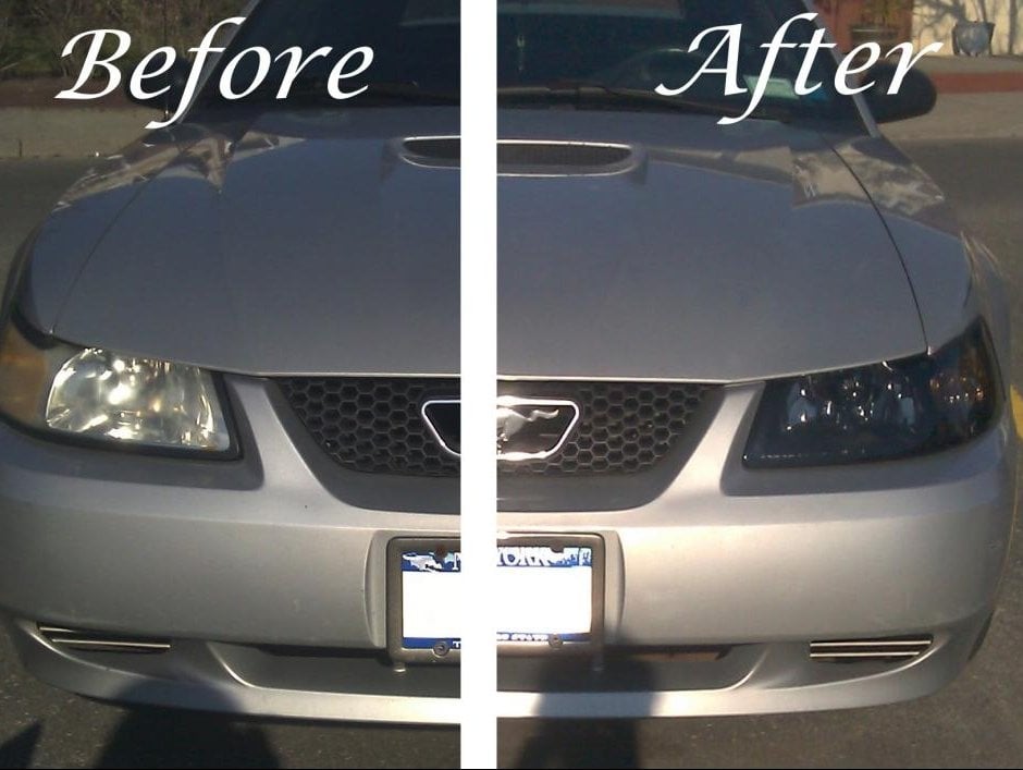 Raxiom Axial Series OE Style Headlights; Black Housing; Smoked Lens (99-04 Mustang)