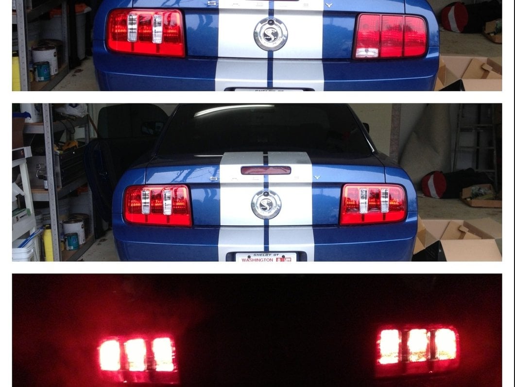Raxiom Coyote Tail Lights; Chrome Housing; Red/Clear Lens (05-09 Mustang)