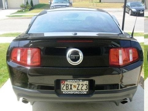 Raxiom Aero Tail Lights; Black Housing; Smoked Lens (10-12 Mustang)