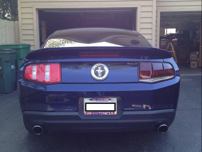 Raxiom Aero Tail Lights; Black Housing; Smoked Lens (10-12 Mustang)