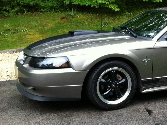 Raxiom Axial Series OE Style Headlights; Black Housing; Smoked Lens (99-04 Mustang)